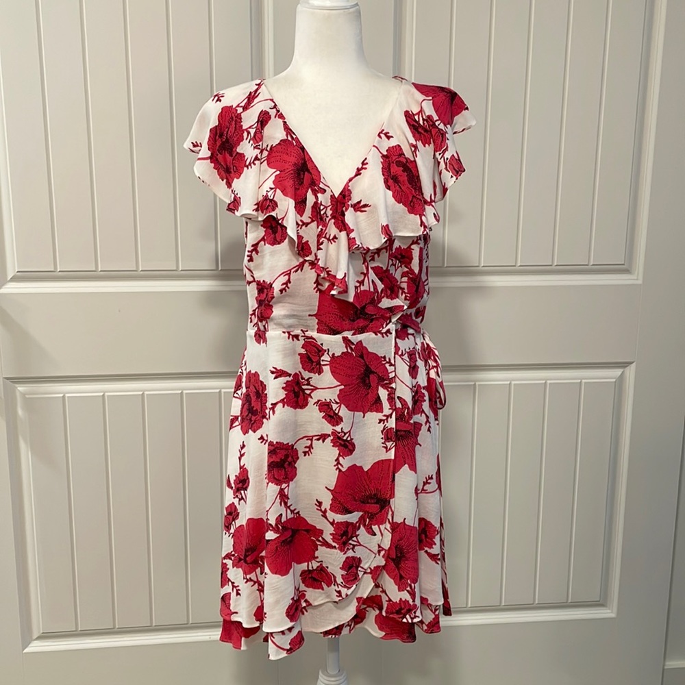 Free People French Quarter Floral Mini Wrap Dress NWOT